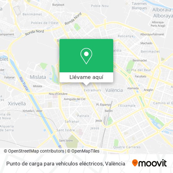 Mapa Punto de carga para vehículos eléctricos