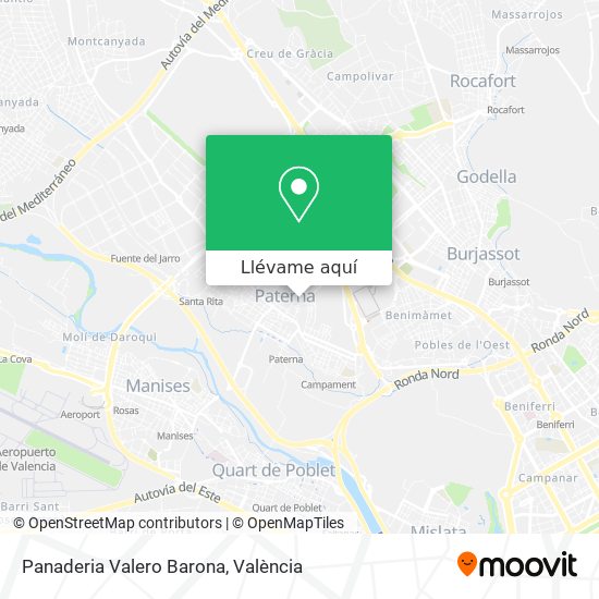 Mapa Panaderia Valero Barona