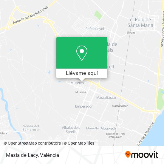 Mapa Masía de Lacy