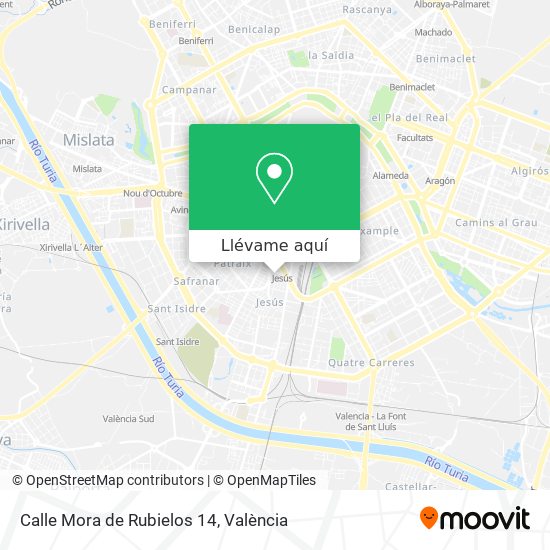 bulto local Popa Cómo llegar a Calle Mora de Rubielos 14 en Valencia en Autobús,  Metrovalencia o Tren?