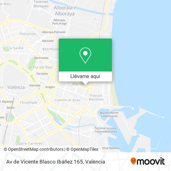 Mapa Av de Vicente Blasco Ibáñez 165