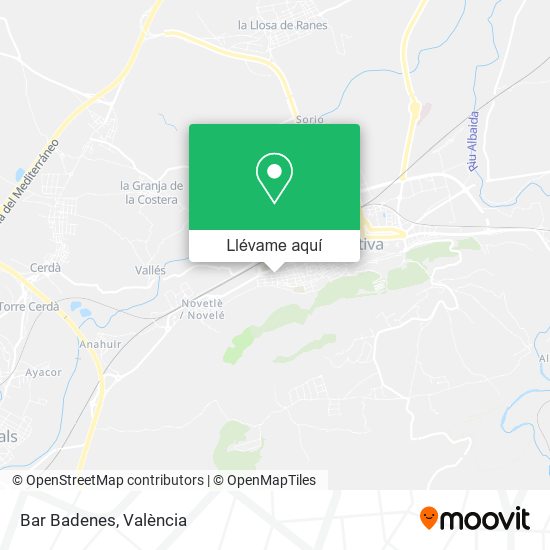 Mapa Bar Badenes