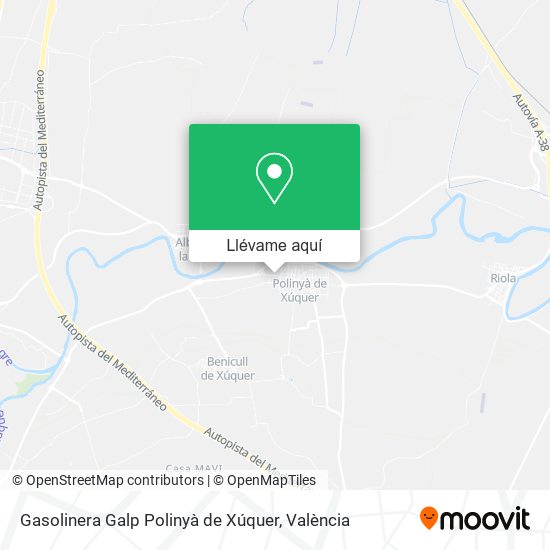Mapa Gasolinera Galp Polinyà de Xúquer