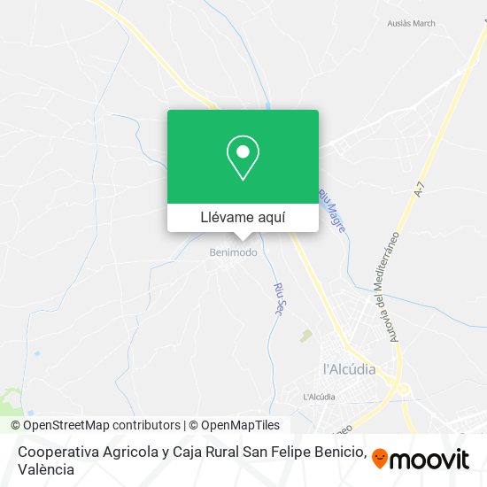 Mapa Cooperativa Agricola y Caja Rural San Felipe Benicio