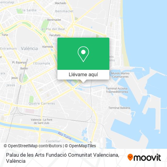 Mapa Palau de les Arts Fundació Comunitat Valenciana