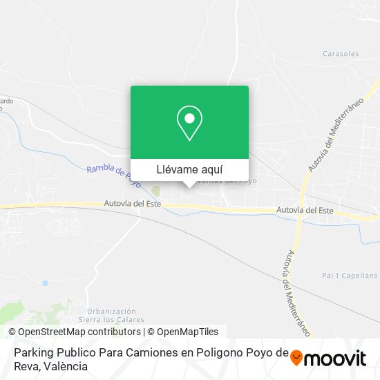 Mapa Parking Publico Para Camiones en Poligono Poyo de Reva