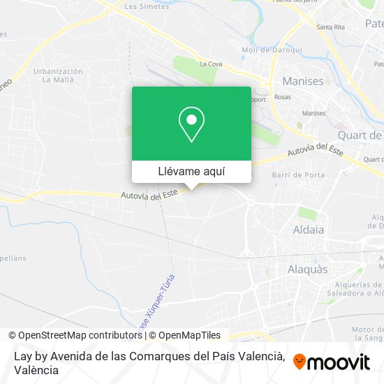 Mapa Lay by Avenida de las Comarques del País Valencià
