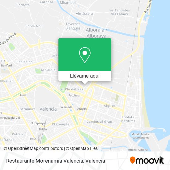 Mapa Restaurante Morenamia Valencia