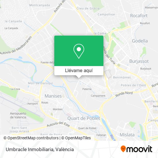 Mapa Umbracle Inmobiliaria