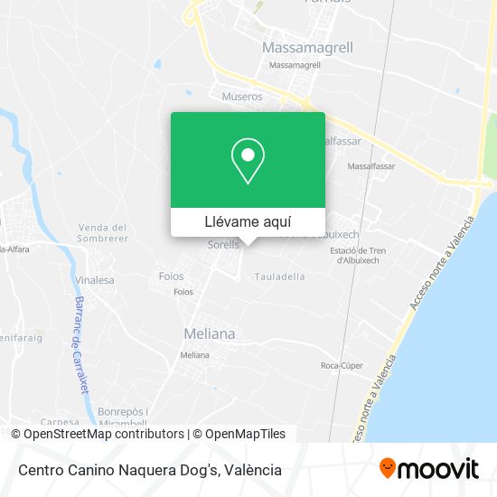 Mapa Centro Canino Naquera Dog's