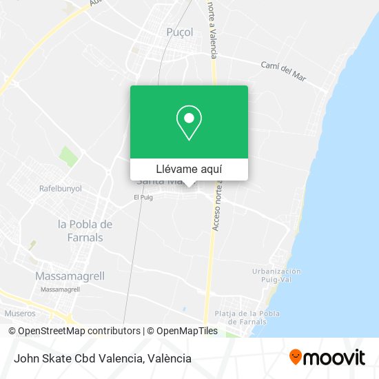 Mapa John Skate Cbd Valencia