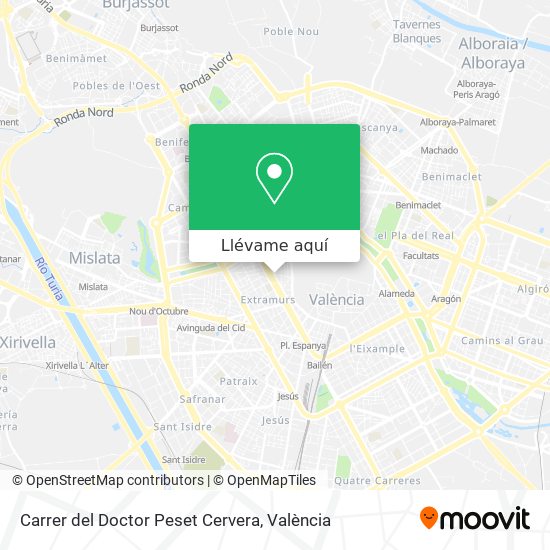 Mapa Carrer del Doctor Peset Cervera