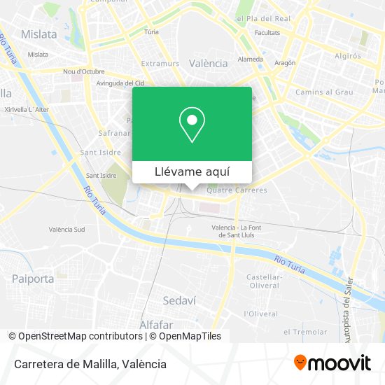 Mapa Carretera de Malilla