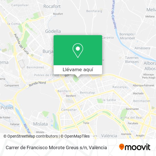 Mapa Carrer de Francisco Morote Greus s / n