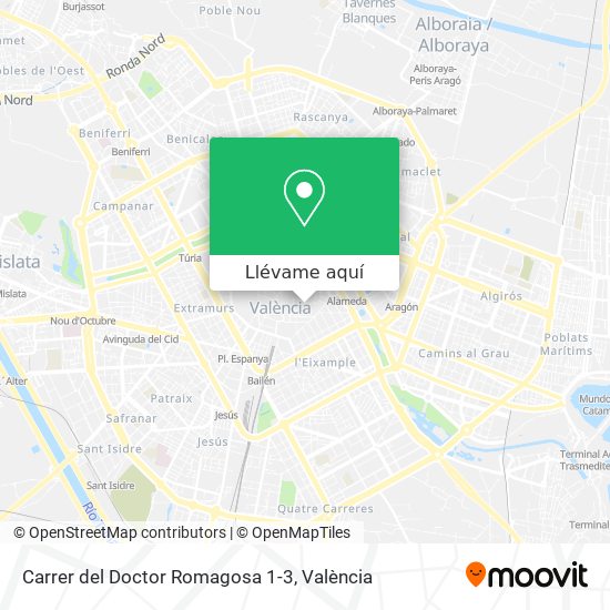 Mapa Carrer del Doctor Romagosa 1-3