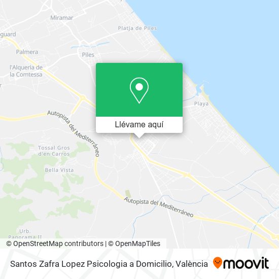Mapa Santos Zafra Lopez Psicologia a Domicilio