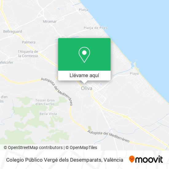 Mapa Colegio Público Vergé dels Desemparats