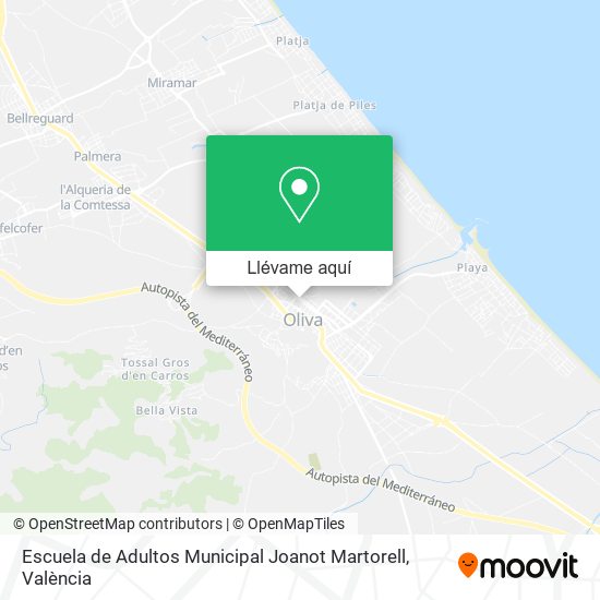 Mapa Escuela de Adultos Municipal Joanot Martorell
