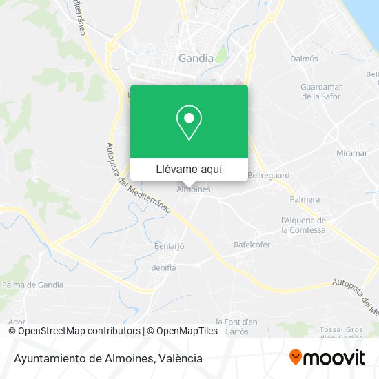 Mapa Ayuntamiento de Almoines