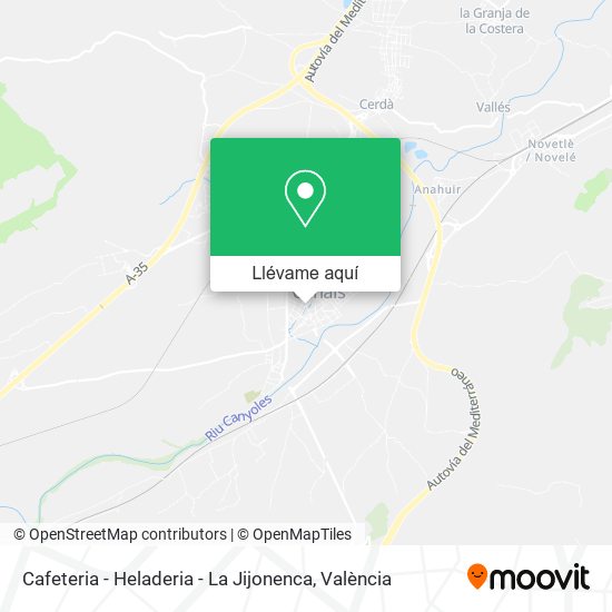 Mapa Cafeteria - Heladeria - La Jijonenca