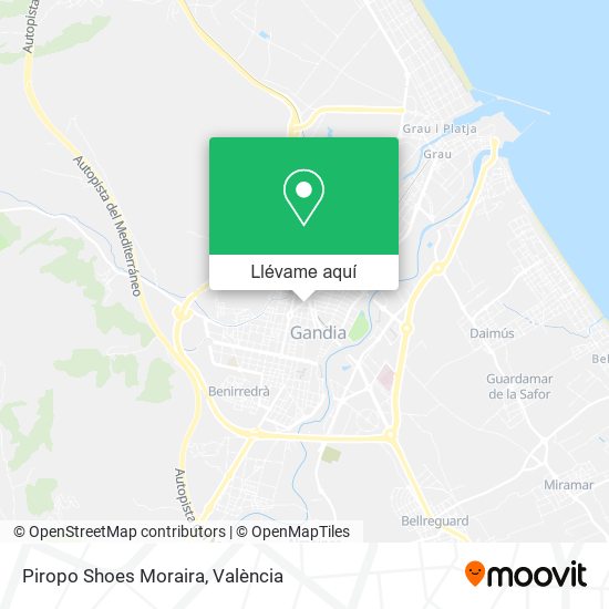 Mapa Piropo Shoes Moraira