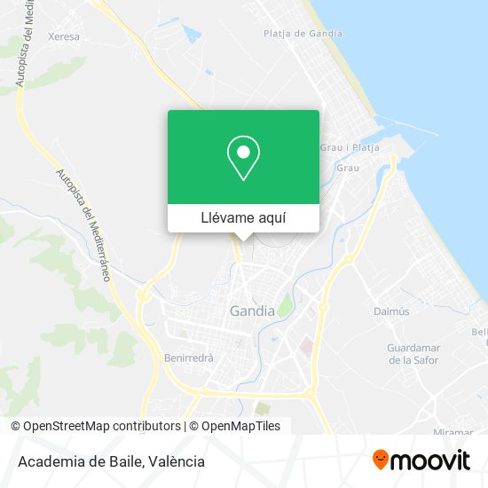 Mapa Academia de Baile