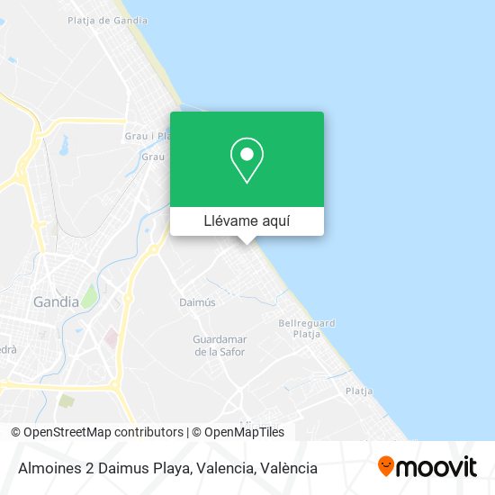 Mapa Almoines 2 Daimus Playa, Valencia