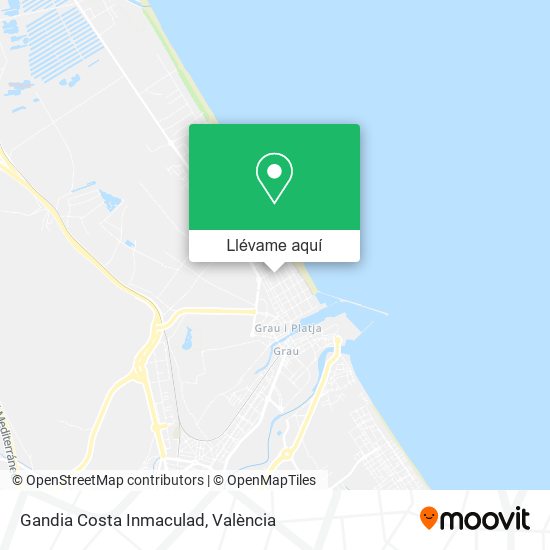 Mapa Gandia Costa Inmaculad