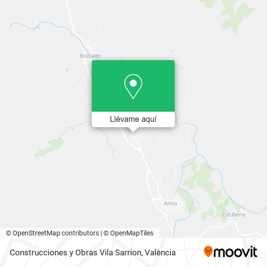 Mapa Construcciones y Obras Vila Sarrion