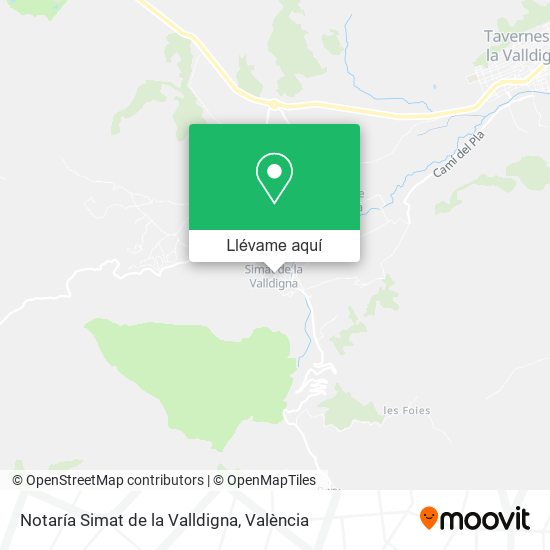 Mapa Notaría Simat de la Valldigna