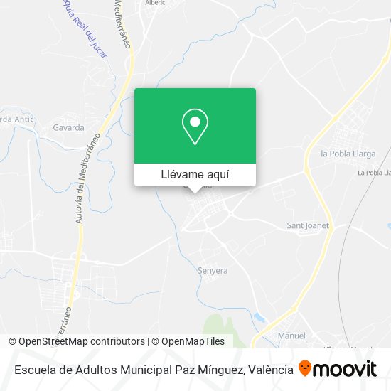 Mapa Escuela de Adultos Municipal Paz Mínguez
