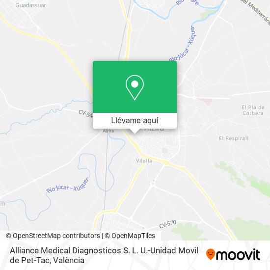 Mapa Alliance Medical Diagnosticos S. L. U.-Unidad Movil de Pet-Tac