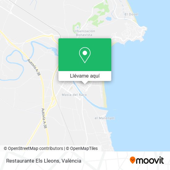 Mapa Restaurante Els Lleons
