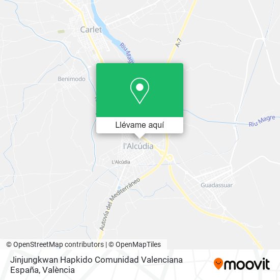 Mapa Jinjungkwan Hapkido Comunidad Valenciana España