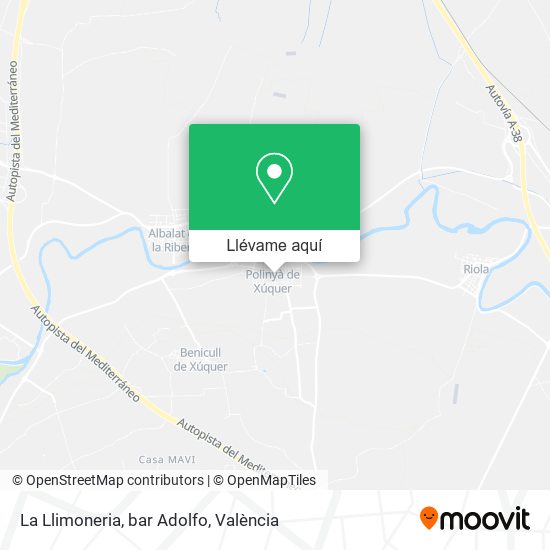 Mapa La Llimoneria, bar Adolfo