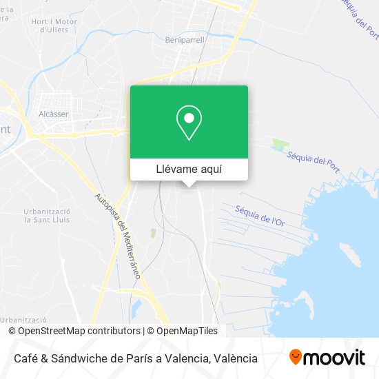 Mapa Café & Sándwiche de París a Valencia