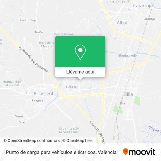 Mapa Punto de carga para vehículos eléctricos