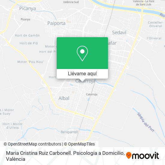 Mapa Maria Cristina Ruiz Carbonell. Psicologia a Domicilio