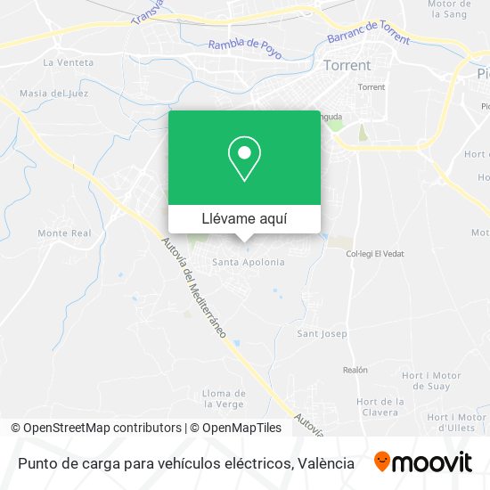 Mapa Punto de carga para vehículos eléctricos