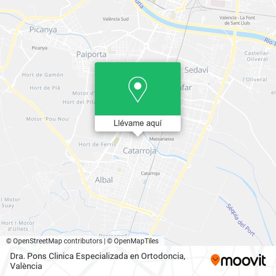 Mapa Dra. Pons Clinica Especializada en Ortodoncia