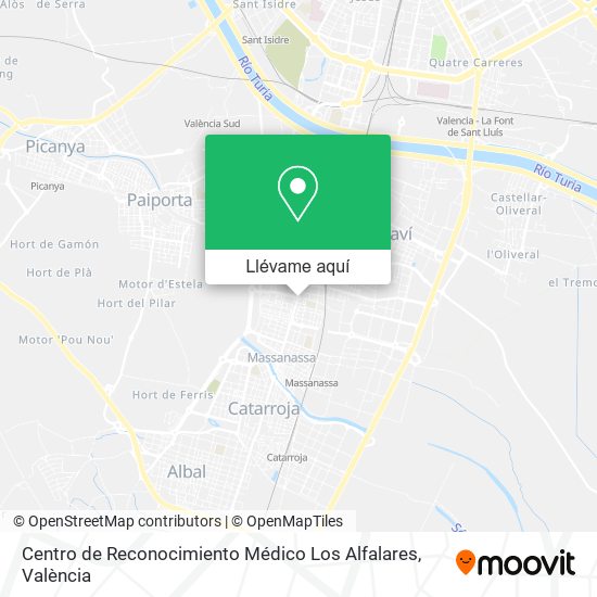 Mapa Centro de Reconocimiento Médico Los Alfalares