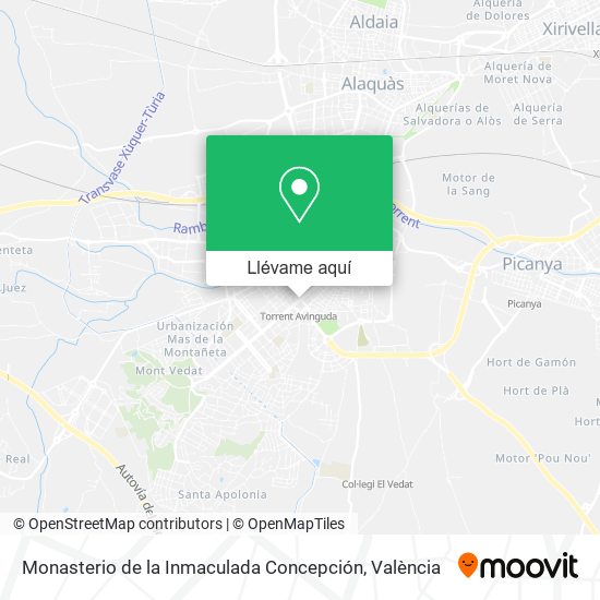 Mapa Monasterio de la Inmaculada Concepción