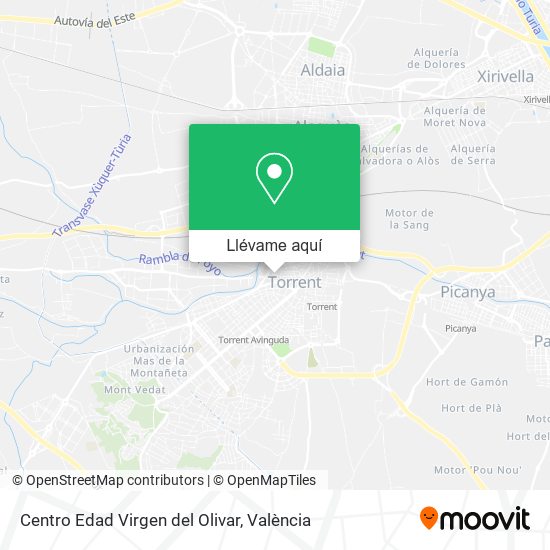 Mapa Centro Edad Virgen del Olivar