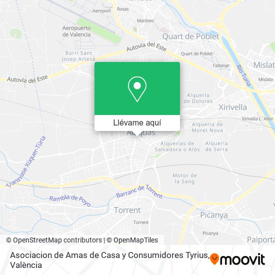 Mapa Asociacion de Amas de Casa y Consumidores Tyrius