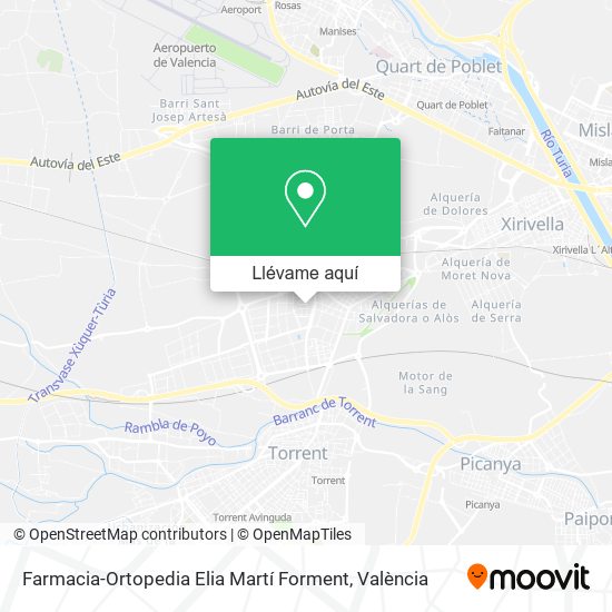 Mapa Farmacia-Ortopedia Elia Martí Forment
