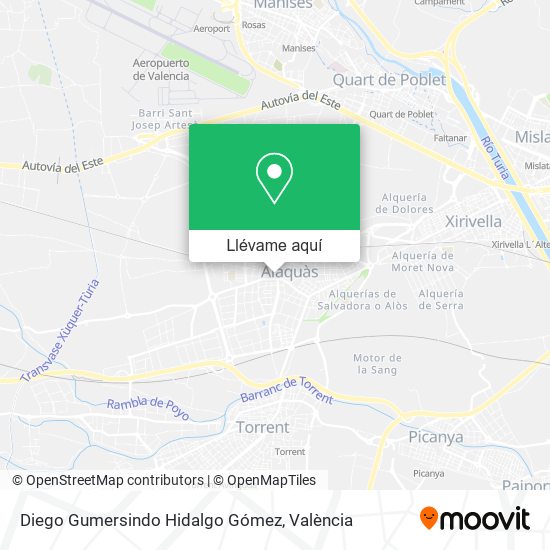 Mapa Diego Gumersindo Hidalgo Gómez