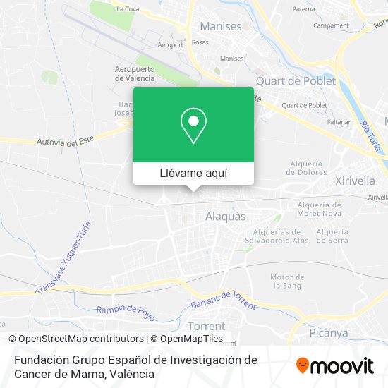 Mapa Fundación Grupo Español de Investigación de Cancer de Mama