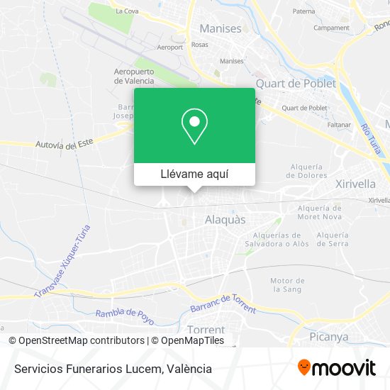 Mapa Servicios Funerarios Lucem