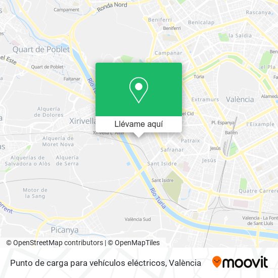 Mapa Punto de carga para vehículos eléctricos
