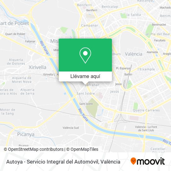 Mapa Autoya - Servicio Integral del Automóvil